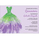 Green Quinceanera Gown Invitations Image 3 of 3